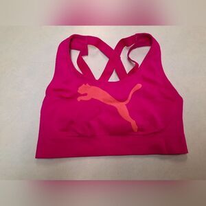 Puma Size Small Pink Strappy Sports Bra